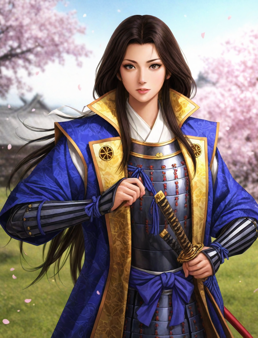 <lora:nobuyabo-style_XL_illustrious-noob_v1:1>nobuyabo style, 1girl, japanese armor,, best quality, masterpiece, high quality,newest, absurdres, highres,incredibly absurdres ,<lora:NoobV065sHyperDmd:1>