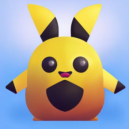 A cute Pikachu color, Very detailed, clean, high quality, sharp image, Naoto Hattori
