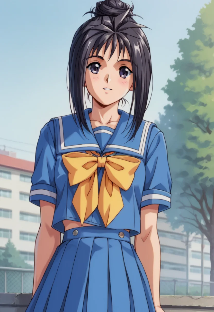 score_9, score_8_up, score_7_up, score_6_up, score_5_up, score_4_up, masterpiece, best quality, BREAK,
1girl, outdoors, school, <lora:Katagiri_Ayako_Tokimeki:1> katagiri_ayako, single hair bun, black hair, school uniform, serafuku, skirt,