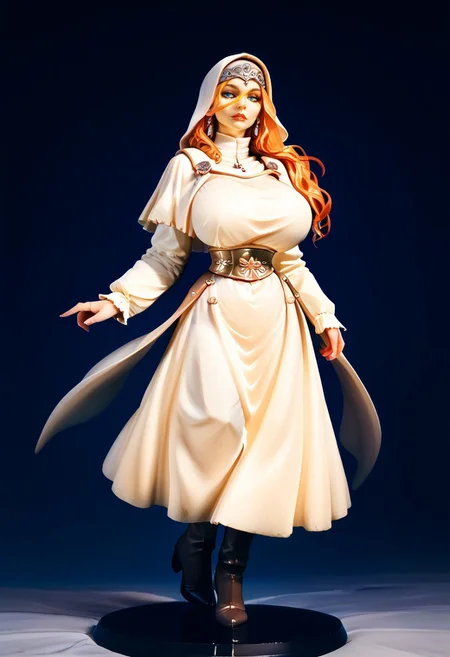 safe_pos, absurdres, hires, score_9, score_8_up, score_7_up, painterly, faux traditional media, renaissance, (full body, from the front), no helmet, European woman, tall and muscular, standing proud, Spanish musketeer with ornate breastplate, large claymore on her back, (late medieval European city background),Elysium, (huge breasts)