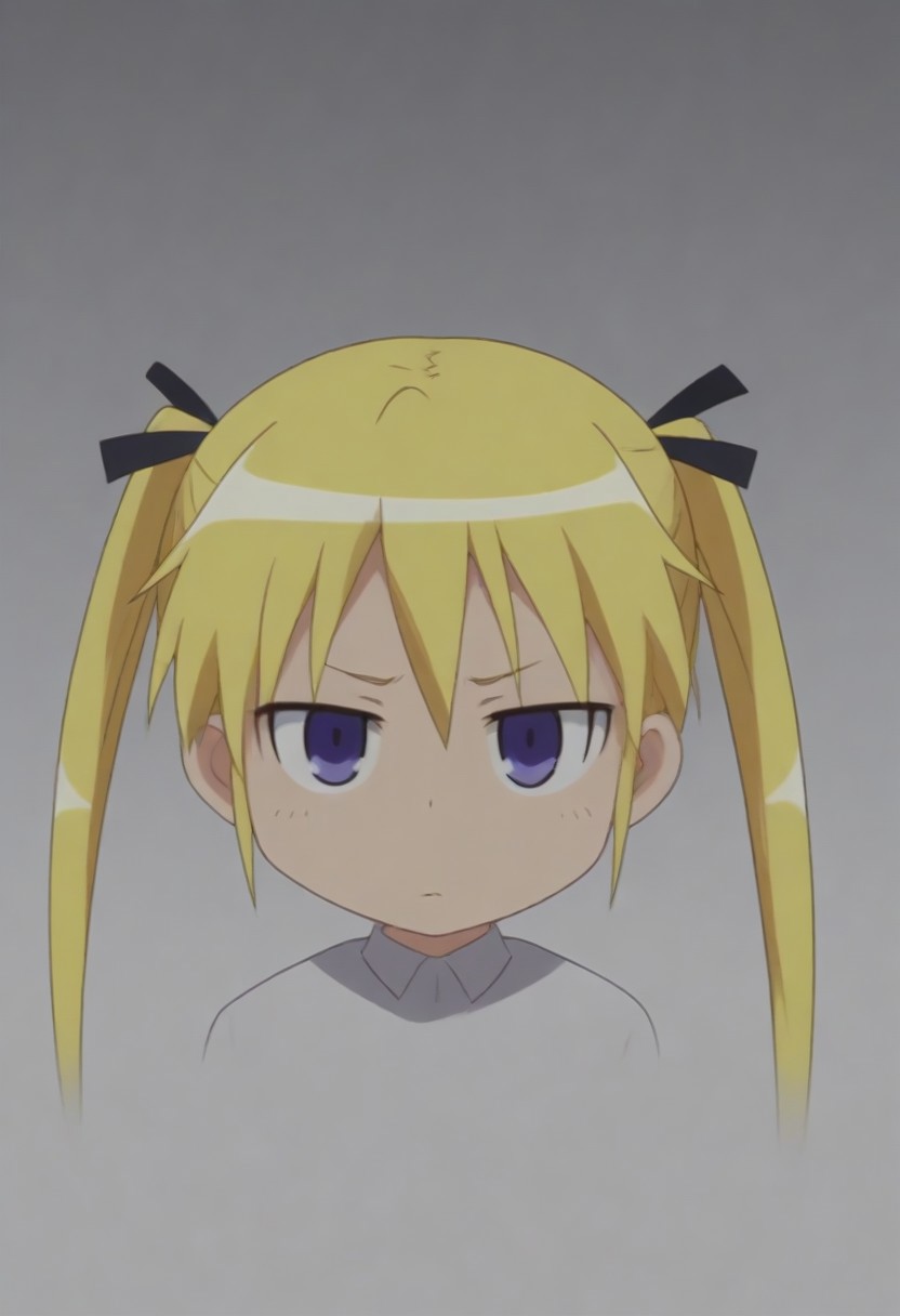 source_anime, anime screencap, source_anime, auratheguillotine, anime screencap, masterpiece, source_anime, shiny skin,,,,,,,sonyakmb, blonde hair, long hair, twintails, hair ribbon, purple eyes,, school uniform,
