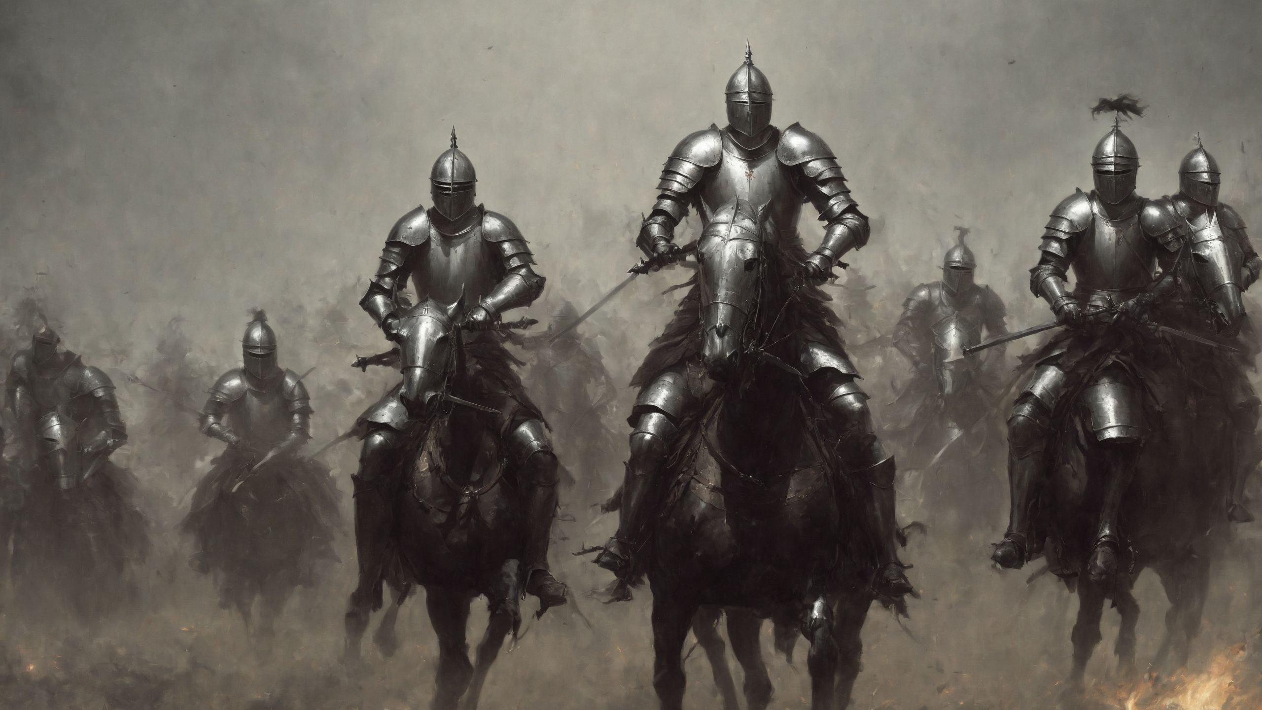 <lora:DarknessAI:1.2>knights in battle, screaming DarknessAI