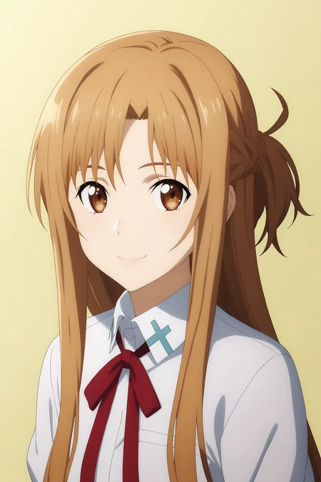 score_9, score_8_up, score_7_up, source anime, prefect lighting, very aesthetic, BREAK, anime coloring, anime screencap, official art,
<lora:asuna_sao_v2-pdv6:1>, 1girl, asuna \(sao\), sword art online, brown eyes, brown hair,
portrait, upper body, white shirt,
BREAK, looking at viewer, smile,
BREAK,