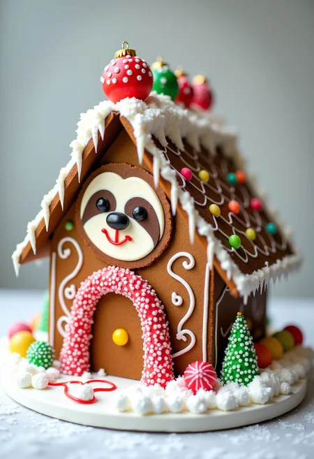 Gingerbread house with colorful icing
, ck-sl0thmas