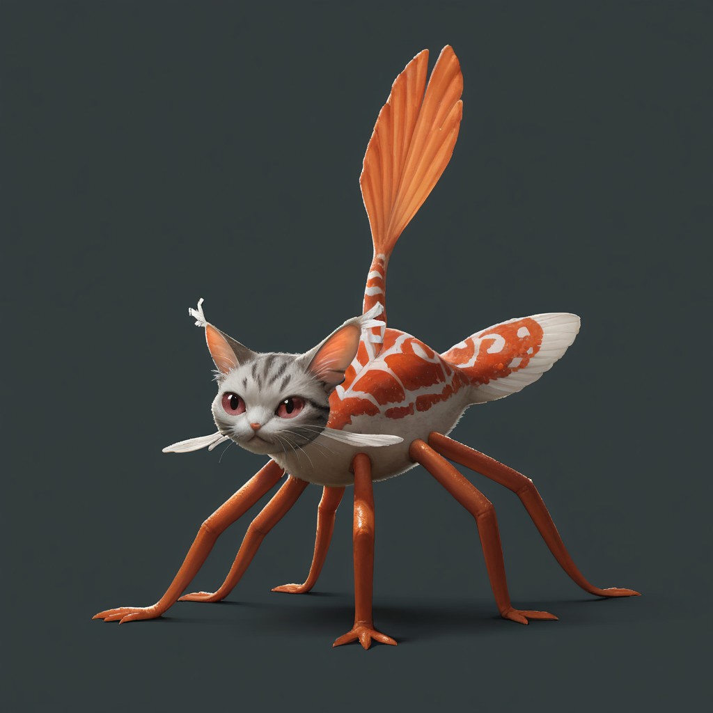 score_9, score_8_up, score_7_up, realistic,
p0k3m0n, pokemon, pokemon (creature), no humans, transparent background, simple background, full body, solo, standing,
(cat:1.05), (tit:1.2), (Hummingbird:1.2), (spider:1.2), (salamander:1.1),
simple background, grey background,