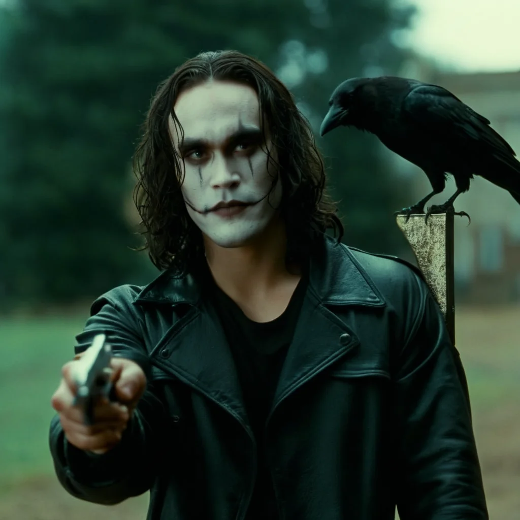 cinematic film still of  <lora:Eric Draven The Crow Movie:1.2> 
Eric Draven The Crow Movie a man with a knife in his hand, shallow depth of field, vignette, highly detailed, high budget, bokeh, cinemascope, moody, epic, gorgeous, film grain, grainy