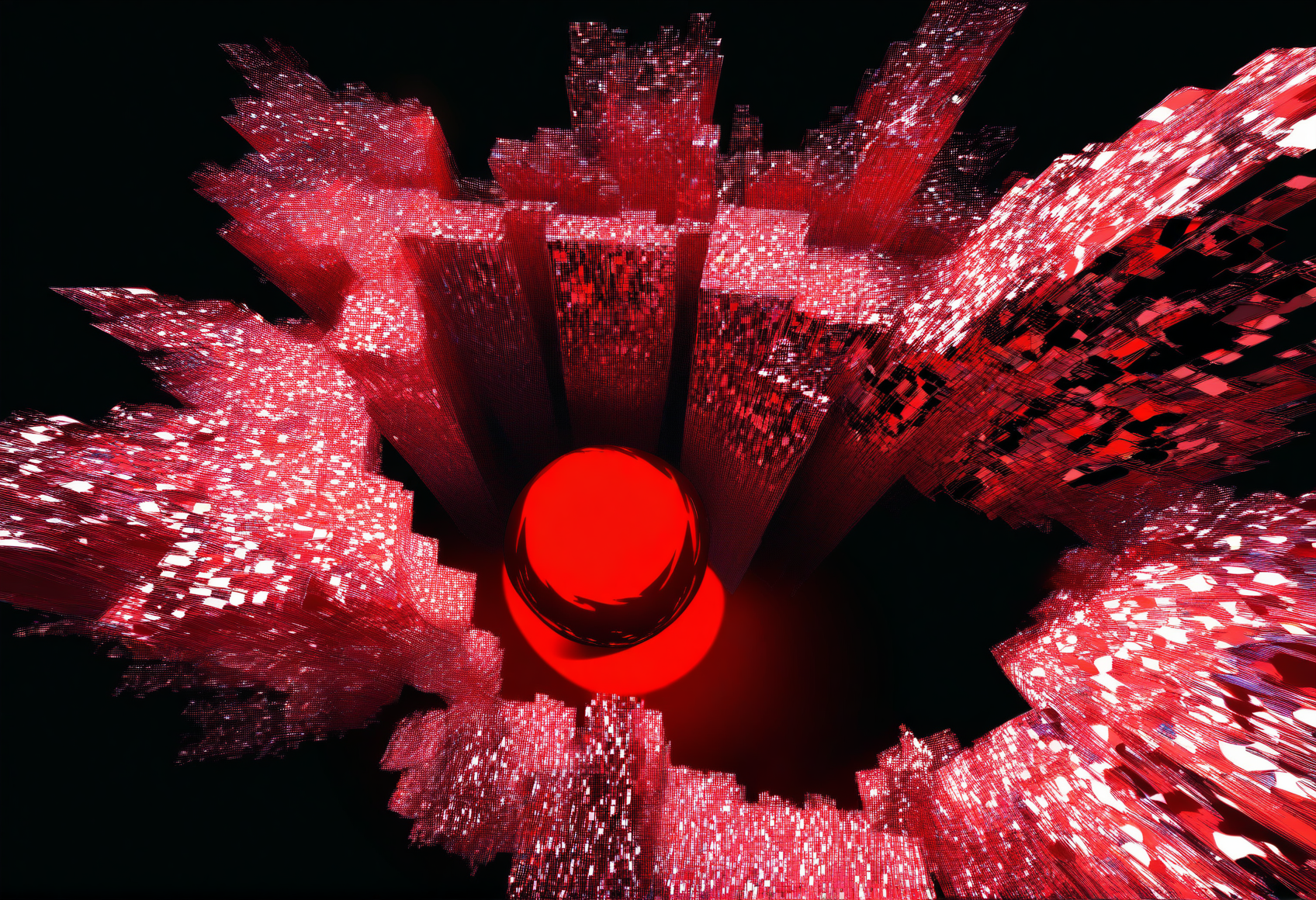 Renaissance style masterpiece,high score,great score,absurdres,  ., a purple and red abstract background with a circular design on it's side and a black background with a red circle [22], <lora:R0k00Bl0ckB0ckgr00ndHD:1> (R0k00Bl0ckB0ckgr00ndHD, black background, generative art, a raytraced image, Alfred Manessier, dark background), a low poly render [4], outdoors [1] . Realistic, perspective, light and shadow, religious or mythological themes, highly detailed