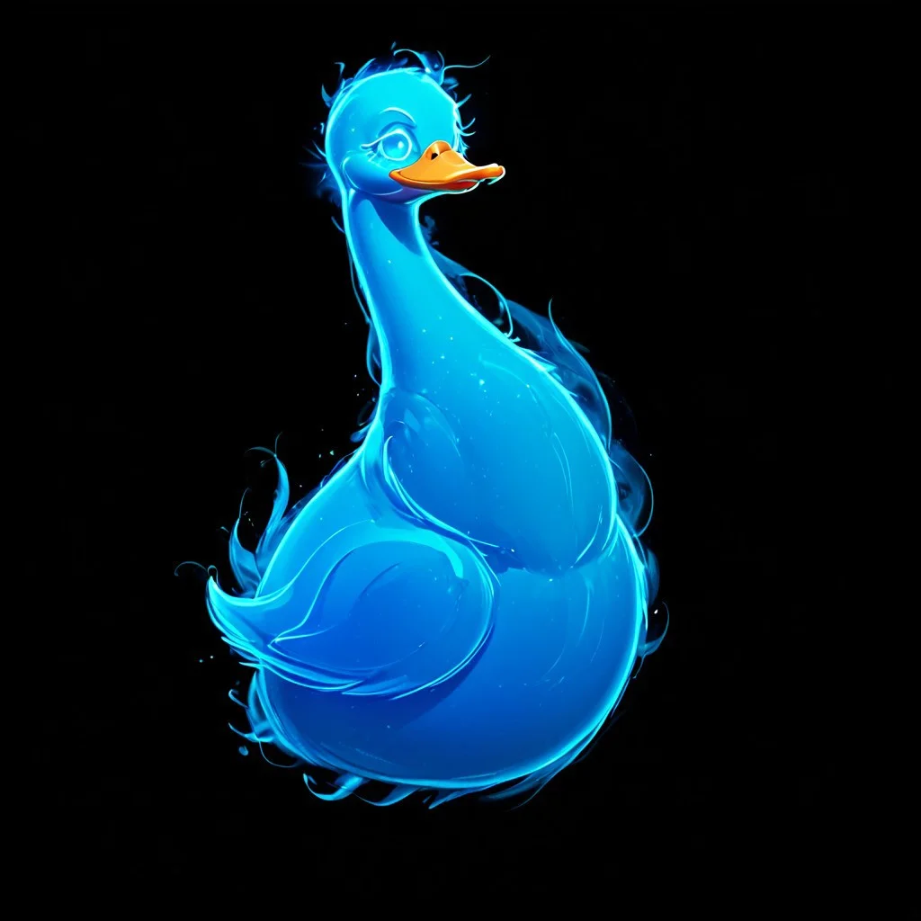 score_9, score_8_up, score_7_up, score_6_up, score_5_up, <lora:p4tr0nusXLP:1> p4tr0nus, no humans, glowing, black background, blue theme, duck, curvy, plump,perfthig