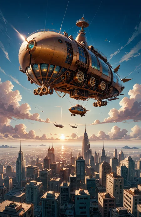 score_9, score_8_up, score_7_up, score_6_up,
A steampunk airship floating over a futuristic city at sunset, with golden gears and smokestacks visible against a sky filled with clouds and flying machines. <lora:FLUX - Painted_World:1> <lora:FLUX - Sinfully_Stylish (Dramatic Lighting):0.6> <lora:FLUX - Vividizer - Flux Enhancer:0.6>
detailxl_xl, <lora:add-detail-xl:0.8>, , <lora:Fant5yP0ny:0.8>, <lora:sinfully_stylish_SDKL:0.8>, <lora:SDXL_BetterFaces-LoRA_v1:0.8> 4ng3l face,