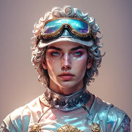score_9, score_8_up, score_7_up, <lora:VaporwavePonyV2:1> ArsMJStyle, Vaporwave, A roman bust wearing VR goggles, set against a background of cascading Windows 95 error messages. Vaporwave-style Japanese text floats around the sculpture.