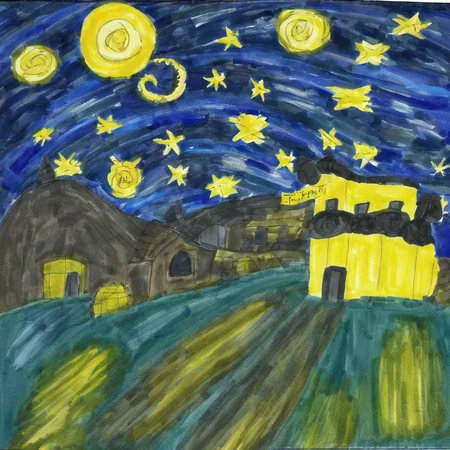 Starry night,  Chris Chan style <lora:ChrisChanXL-000003:0.8>