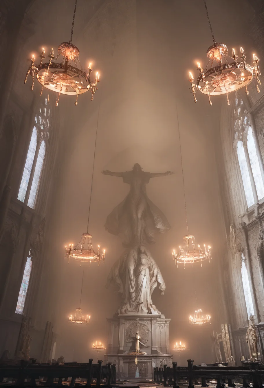 ,ruanyi0941,chandelier,church,indoors,statue,<lora:0941 church hall_v1_pony:1>, score_9,score_8_up,score_7_up,,8k,1girl,solo,,
