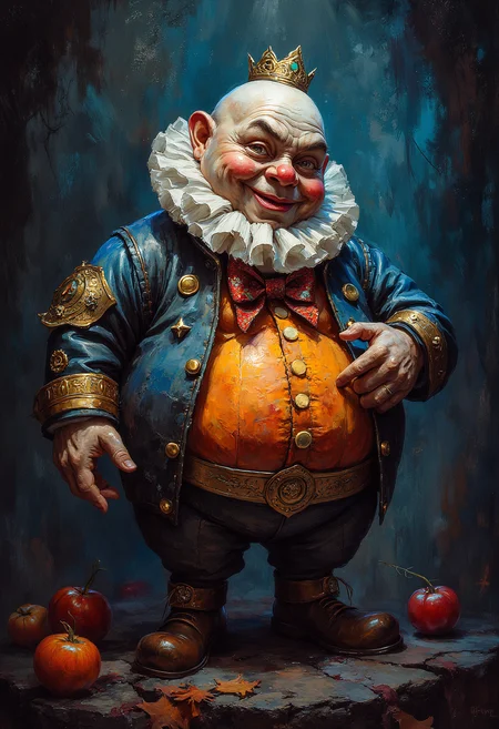Humpty Dumpty's dark past, vibrant glow
