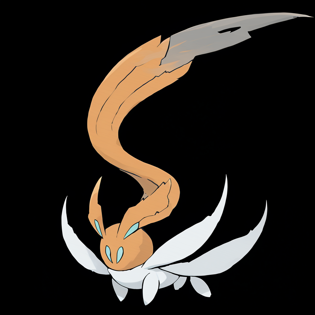 <lora:pokemon_pony_xl:1>, watercolor creature art like pokemon, Type: Water, Type: Ghost, Egg Group: Bug, is a pokemon creature that A single Indigo feather adorns its head, a symbol of its rank within the social hierarchy,The animal's tail is tipped with a Orange brush that it uses to leave Bug markings on the ground,It has a series of Orange bands around its legs that store kinetic energy for bursts of speed,The creature's breath is a Gray fog, enveloping it in a veil that obscures its form from predators,It is a wanderer of the paths unseen, a traveler of the roads that wind through shadow and light, guided by a yellow (orange:0.8) star score_9, score_8_up, score_7_up, score_6_up, score_5_up, score_4_up.  Simple black background, (Masterpiece:1.3) (best quality:1.2) (high quality:1.1)