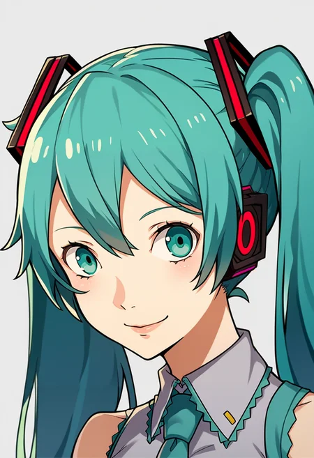 score_9, score_8_up, score_7_up, source_anime, BREAK, solo, 1girl, smile, looking at viewer, <lora:P5-Portraits-pdxl_Fp:1>, simple background, portrait, hatsune miku,