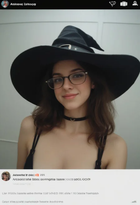 score_9, score_8_up, score_7_up,amateur, reddit, polaroid photography, 1girl, glasses,
breasts,(((pointy witch hat))), sexy witch costume, dynamic sexy pose
BREAK
dramatic angle, unique perspective, unique angle,