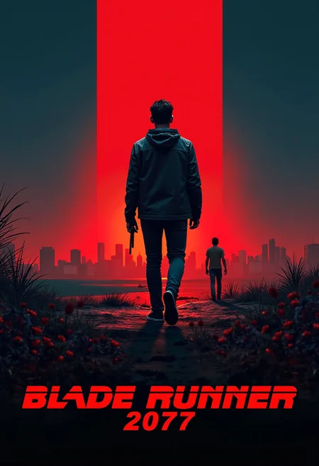poster for the movie Blade Runner 2077
At the bottom of the poster is the text "Blade Runner 2077"
