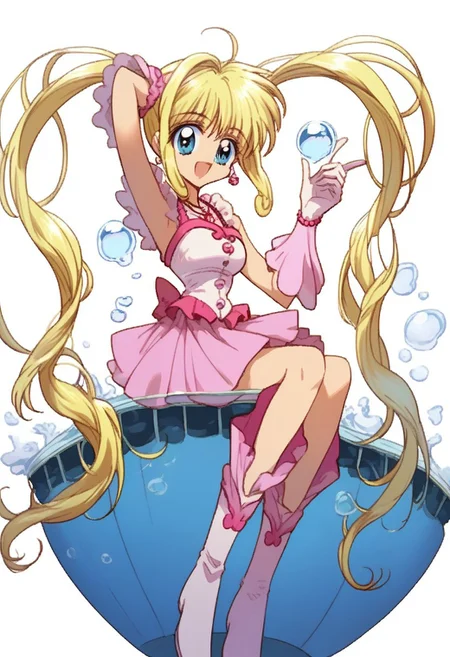 score_9,score_8_up, score_7_up, source_anime, 1girl, <lora:lucia.pony:1>,lucia,yellow hair,twin tail,long hair,mini dress,gloves,boots,off shoulder,bare shoulder,necklace,wrist jewlry, shiny skin, sitting, smile, looking at viewer, foot forward, hand behind head, elbow down, deep sea, underwater, bubble, diving, solo, cowboy shot, dutch angle