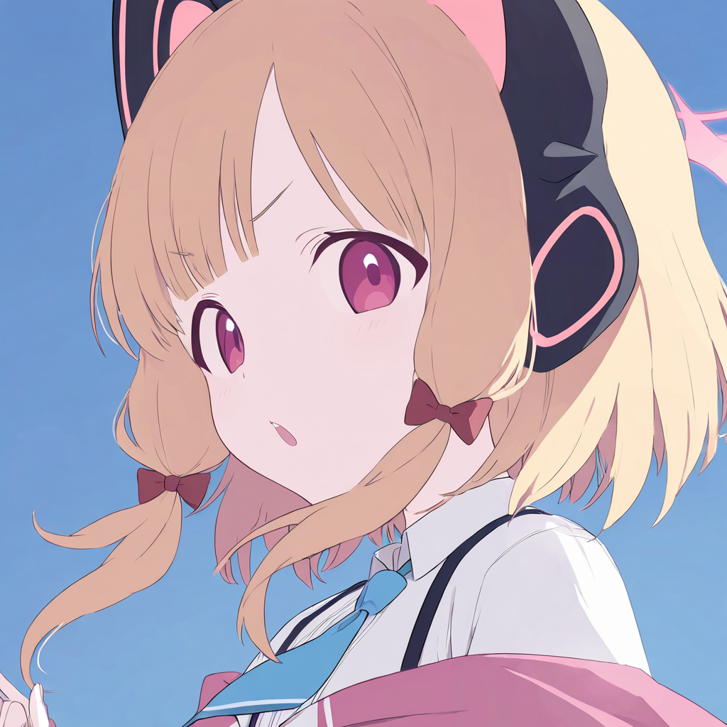 1girl,momoi \(blue archive\),,masterpiece, best quality, very aesthetic, absurdres,,simple background, solo, virtual youtuber, looking at viewer,upper body, <lora:blue still-NAI:0.8>