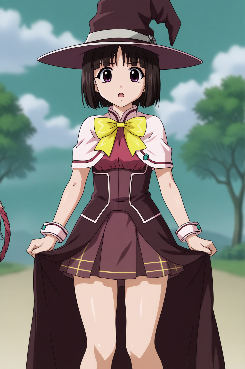 Yukari Sendou, witch <lora:RosarioVampire-Yukari_Sendou-PDXL:0.8>