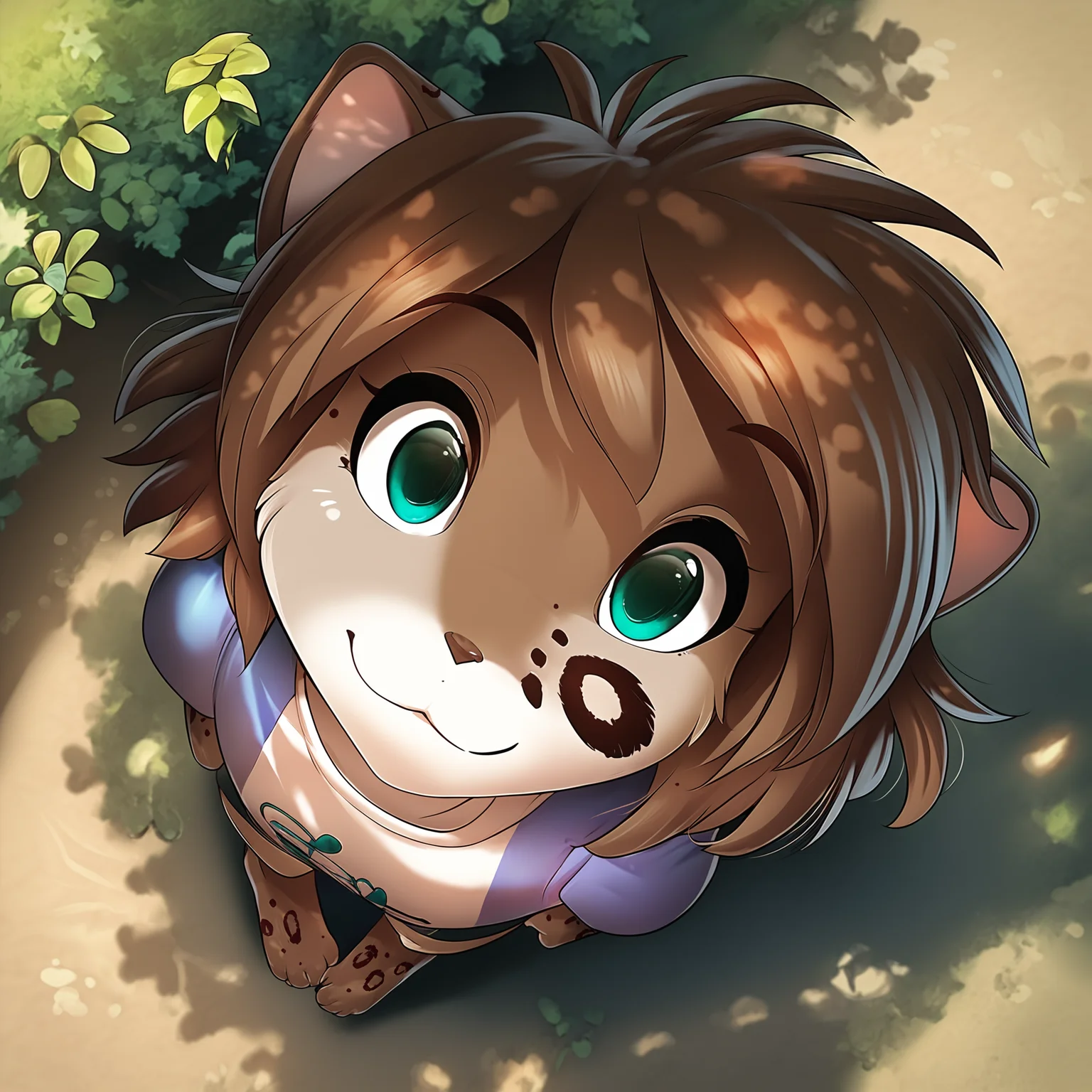 score_9, score_8_up, score_7_up, score_6_up, score_5_up, score_4_up, 1girl, full body, nature, source_furry, <lora:kathrin_vaughan_ponyxl_r6_e10:1> kathrin vaughan, medium hair, looking at viewer, smile, detailed fur, (detailed skin:1.3), young, child, from above