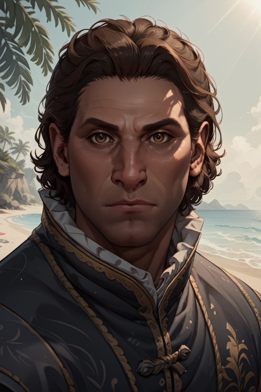 score_9, score_8_up, score_7_up, score_6_up
<lora:BGRaphael:0.9>
BGRaphael, 1boy, brown hair, brown eyes, looking at viewer, black and white portrait, male model with strong jawline, intense gaze, beach in the background, soft focus, dramatic shadows, moody atmosphere