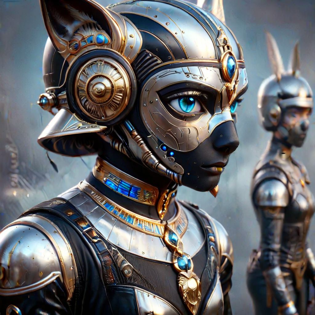 (upper body shot), (egyptian egyptpunkai god Osiris in an intricate black spacesuit with a ((transparent helmet)) that covers face partially, blue cat eyes,
 perfect, intricate, :1.1), wearing a super sexy leather ranger outfit, by ZdzisBaw BeksiDski's and H.R. Giger and Stefan Martiniere and Tomer Hanuka, hyper detailed, award winning on artstation.com,(intricate details, masterpiece, best quality:1.4), looking at viewer, dynamic pose, wide angle view, dense fog, Different shades of oxblood red and Rainbowiridal palette eyes and lemon yellow, embellished with gold decoration, fractal art, in the style of nicola samori, Intense gaze, Bright ,Model, expression, RaygunGothicStyleAI, Genetically modified...