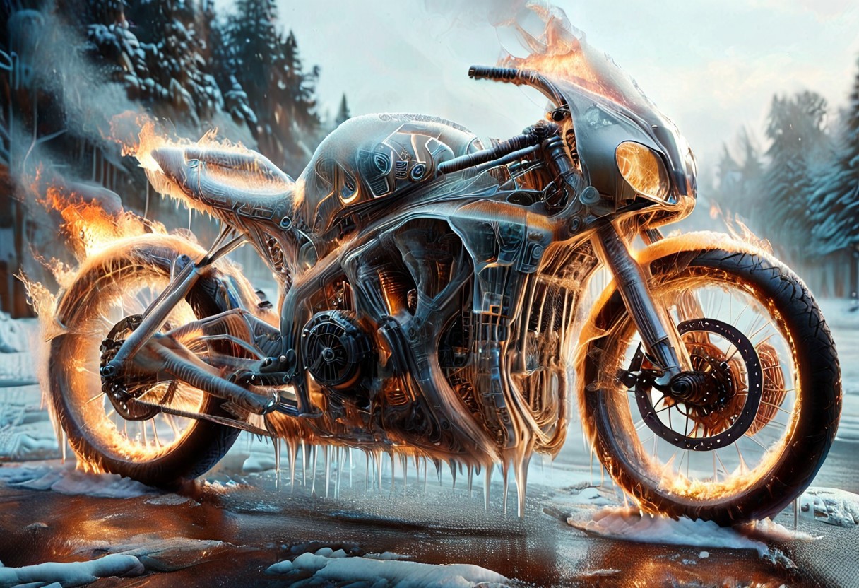 1c3_w1n73r, f1r3, <lora:Varos_-_Fire_Style:0.75> <lora:Varos_-_Ice_Style:0.75> <lora:StS_PonyXL_Detail_Slider_v1.4_iteration_3:0.8> (score_9, score_8_up, score_7_up:1), majestic, (ghost rider with his bike of fire, winter:1.45), elaborate, (ultra realistic:1), (masterpiece, translucent:1.2), best quality, intricate, extremely detailed, ghost rider on highway detailed background, masterpiece, best quality, highly detailed, sharp focus, hyper-detailed, safe_pos