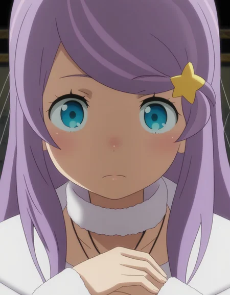 <lora:Anastasia_Hoshin_ReZero:1>, 1girl, anastasia hoshin, purple hair, blue eyes, sitting, thinking, hands, close up, solo focus,