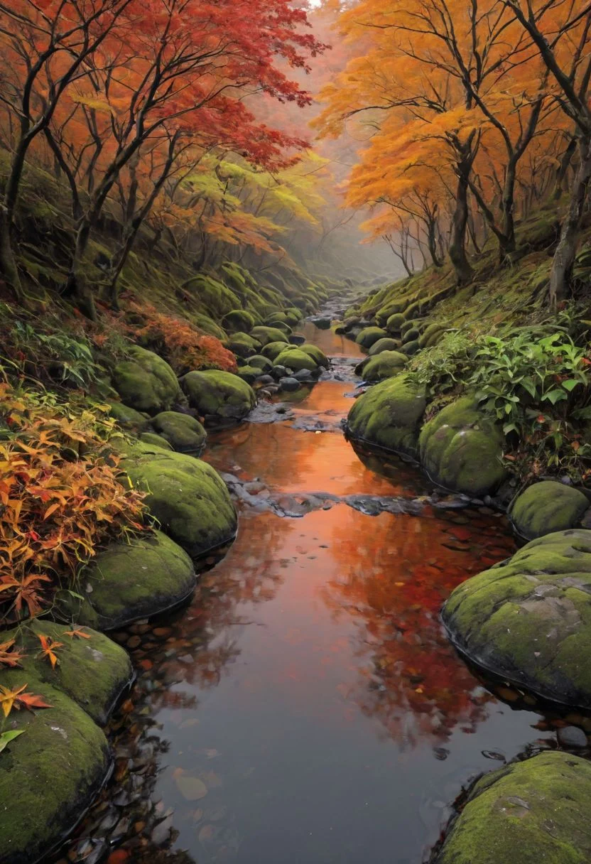 *Channel_42* *中*
*Hot springs* *thawing* *Autumn* *glow* *midnight* *serenity* *crystal* *bubbling* *tea* *red* *orange* *yellow* *green*