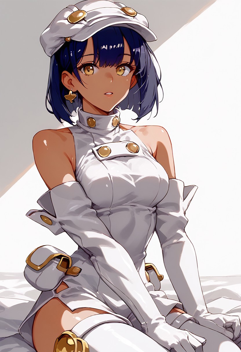 Score_9, score_8_up, score_7_up, best quality,vivid colors,shiny skin,
BREAK,
 ((((Oversized gloves)))), white gloves, 1girl, aether foundation employee,
