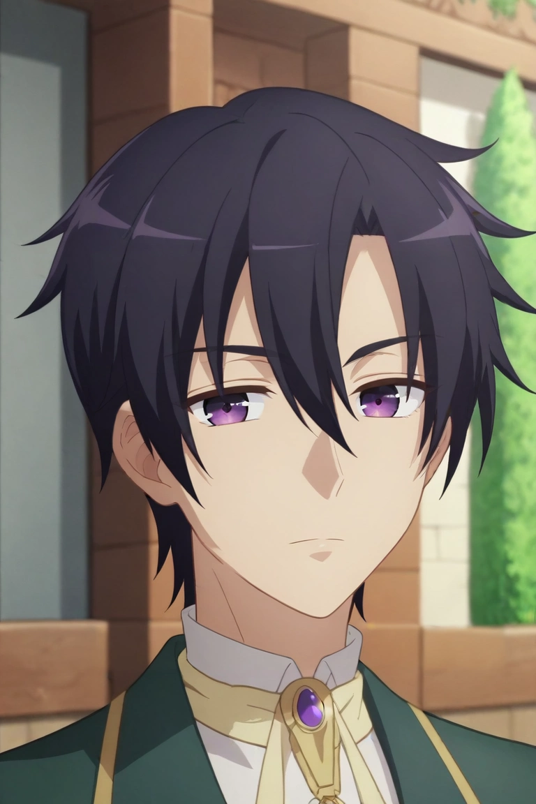 score_9, score_8_up, score_7_up, , rating_safe, , anime screencap, , , looking at viewer, depth of field, 1boy, solo, male focus, <lora:nicol_ascart_pony:0.78>, nicol_ascart, black hair, purple eyes, short hair, hair between eyes, , , <lora:sdxl_lightning_8step_lora:1>