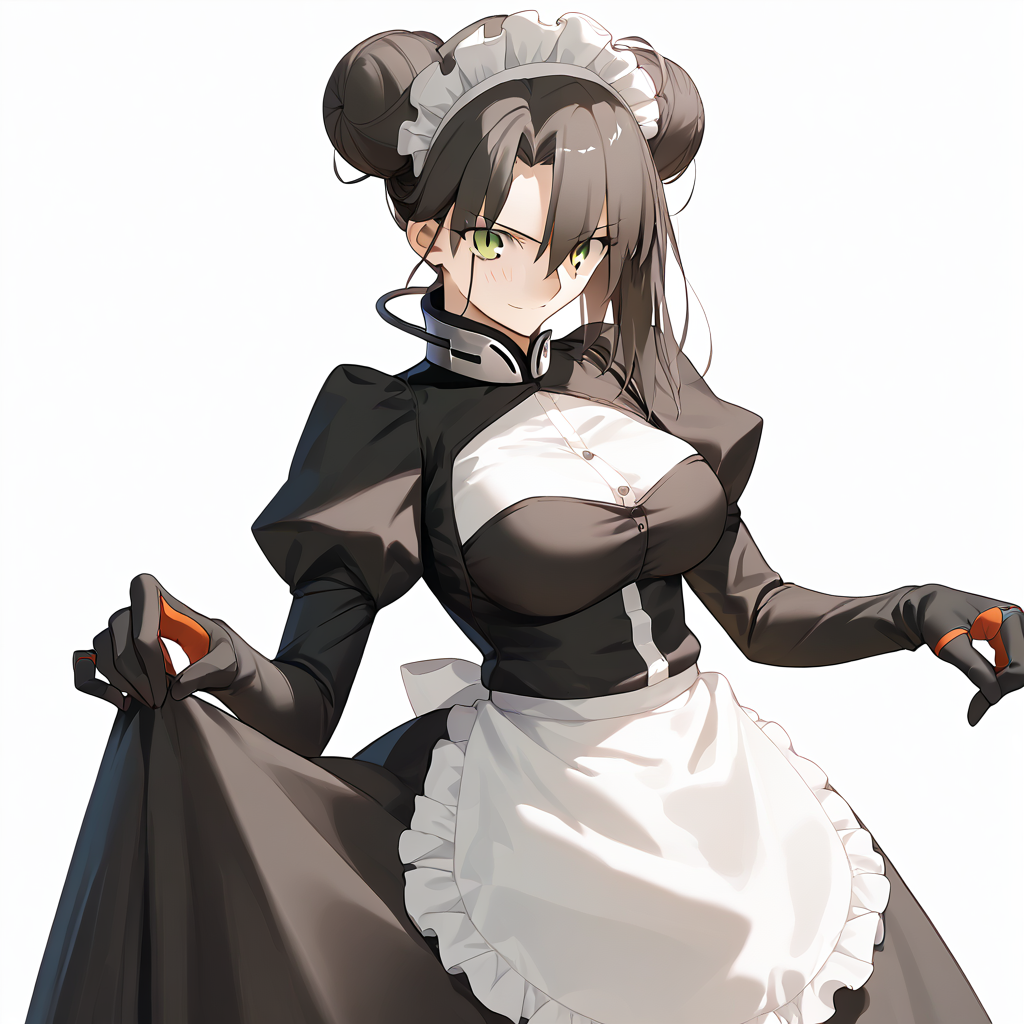<lora:Takeuchi_Takashi_PonyXL_style_v01:1>
<lora:agent.pony:1>
score_9 , score_8_up , score_7_up , source_anime , 
masterpiece , best quality , ultra-detailed , 
BREAK
agent \(girls' frontline\), maid
1girl , woman , huge breasts , light smile , light blush , ((jeanne d'arc (fate)):0.5)  , 
long black hair  , maid dress ,  
hand on hip