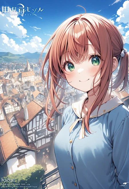 <lora:LoRA_Amazno_Kozue_Style_SDXL-000009:1.2> (amano kozue:1.2),
best quality, 4k, very aesthetic, absurdres,
(2girls:1.3), clear eyes,
blue sky, town,