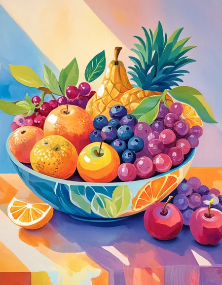 novuschroma style bowl of fruit <lora:106_novuschroma_1:1>
