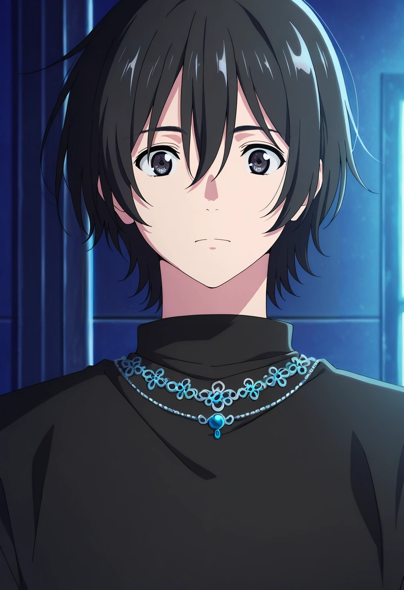 masterpiece, best quality, intricate details, anime screencap, , , looking at viewer, 1boy, solo, male focus, <lora:mio_chibana_ilxl:0.9>, mio_chibana, black hair, black eyes, short hair, hair between eyes, , ,