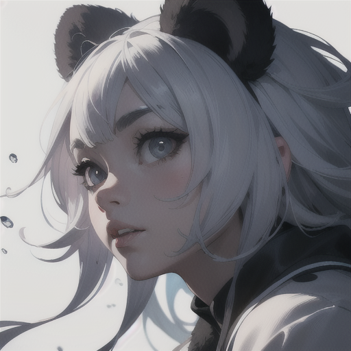 masterpiece, best quality, panda, large eyes, (cartoon), upper body, splashing, abstract, psychedelic, (neon:0.8), extremely detailed, (white background:1.3), ink, (creative:1.3), intricate detail, (pretty face), dynamic lighting, natural lighting, (black:1.3),(white:1), photorealistic, sy3 <lora:Sy3:0.35> <lora:ink-0.1-3-b28-bf16-D128-A1-1-ep64-768-DAdaptation-cosine:1>