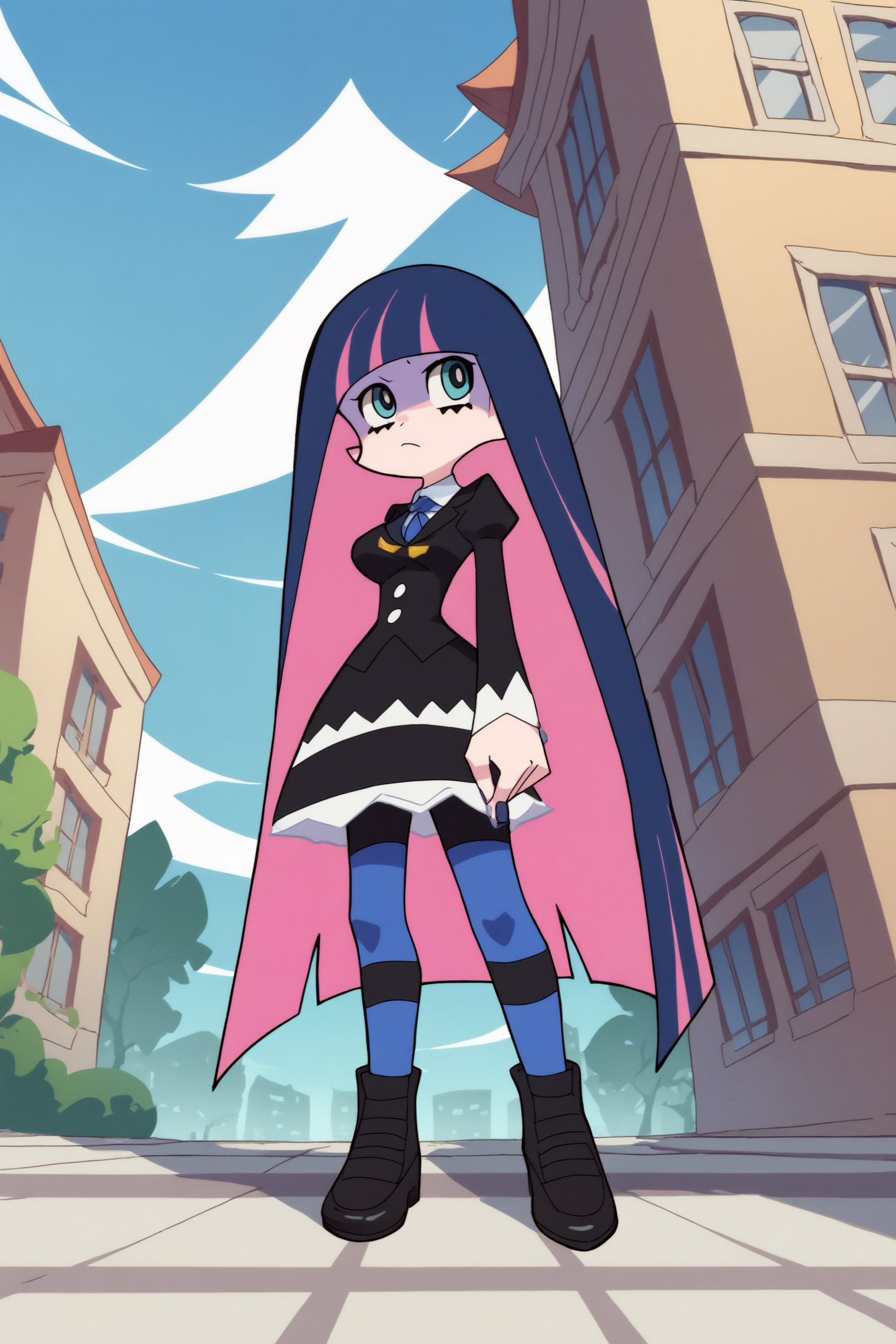 score_9, score_8_up, score_7_up, score_69_up, perfect anatomy, stocking anarchy, uniform <lora:panSto-multicharacter-PDXL:0.8>