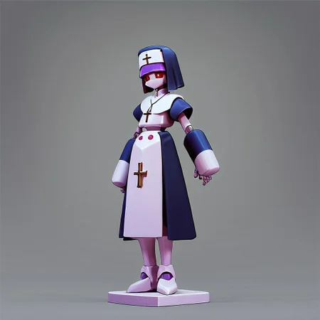 score_9, score_8_up, score_7_up, score_6_up, score_5_up, score_4_up, source_anime, neutranun, robot,standing,full body,nun,cross,