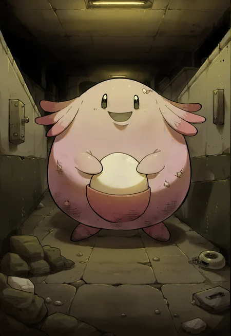 score_9, score_8_up, score_7_up, score_6_up,
BREAK
(chansey:1.3), :d, smile, open mouth, looking at viewer, indoors, horror \(theme\), dark, abandoned, underground, tunnel, concrete walls, peeling paint, dirty floor, cracked floor, fluorescent light, dim lighting, decayed, damaged walls, neglected, concrete floor, shadows, urban decay, industrial pipe, hallway, <lora:Urban_Liminal_Underground_Construction_Style_Background:0.6> UUDC <lora:Chansey:1.1>