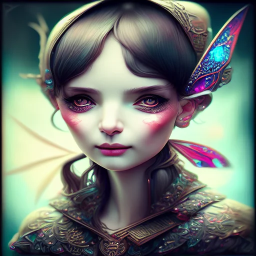 (gigafractal artstyle:1.3), faerie anime girl, by escher, paradox