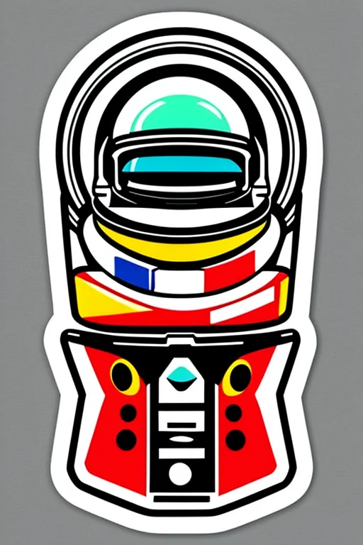spacecop ((stickers)) retro (high quality) <lora:stickersAnimeStyle_v10:0.6>