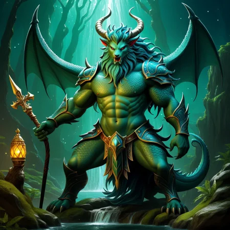 mythological-themed (weird creatures:1.5). religious, monsters, mythological life, highly detailed, Renaissance,