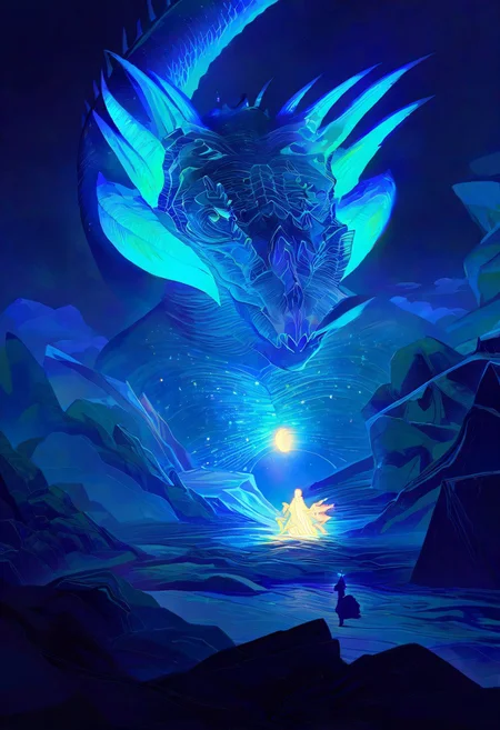 ,masterpiece, best quality, newest, absurdres, highres,
A majestic fluorite dragon coiled around a mountain peak, its scales shimmering in a kaleidoscope of colors, embodying beauty and creativity; fluorite, dragon, kaleidoscope, beauty, creativity.,
,1boy, 1girl, kamijou touma, misaka mikoto,
,fluorite mineral, flu0rite, iridiscent