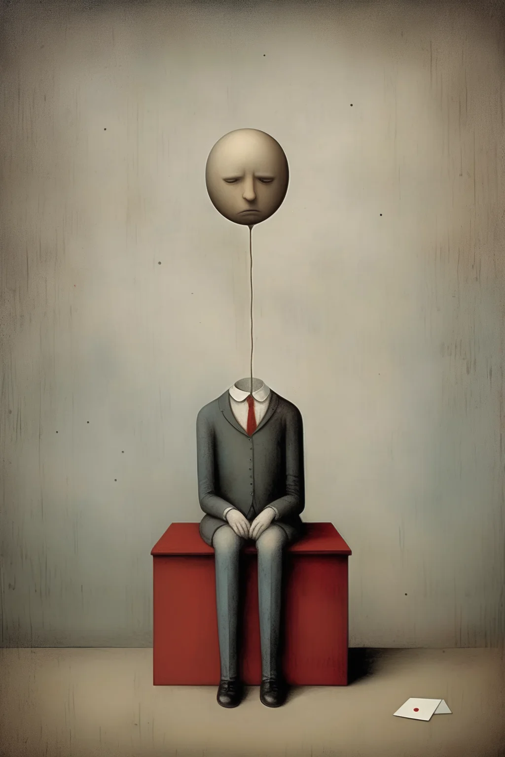 <lora:Gabriel Pacheco Style:1>Gabriel Pacheco Style - metaphorical Associative Card image or representation of sadness