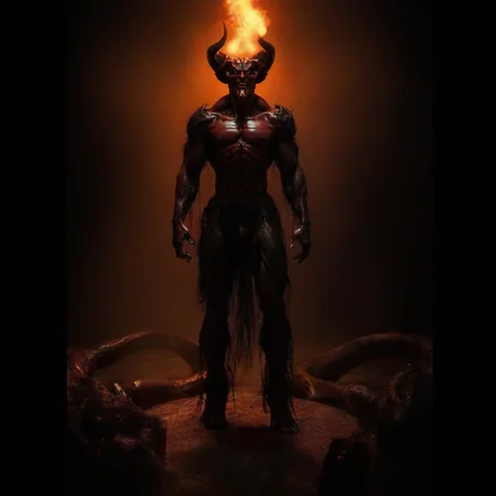 Darkness1024, a demon, full length body, standing in hell, detailed eyes, highly detailed, photography, ultra sharp, film, bokeh, professional, 4k <lora:add-detail-xl:1.5> <lora:Darkness1024-000375:0.8>