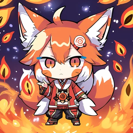 <lora:926:1>,chibi\(style\),the Nine-Tailed Fox
