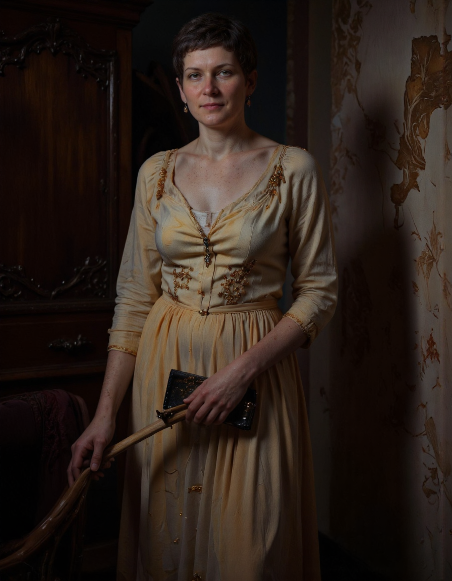 full body shot of UHD, 8K, ultra detailed, a cinematic photograph of Da Vinci style, <lora:SuperModel-V8:1>, Portrait of pretty well dressed mature woman, light glowing, atmosphere, gorgeous, detailed, intricate, full, cinematic, dynamic, thought, shining, elegant, dramatic, rich deep colors, amazing, very inspiring, attractive, beautiful, delicate, highly romantic, complex, artistic, color . Realistic, sfumato, detailed, chiaroscuro, "abstract, <lora:irina:1>, beautiful lighting, great composition. Whole outfit, clear, sharp, balanced