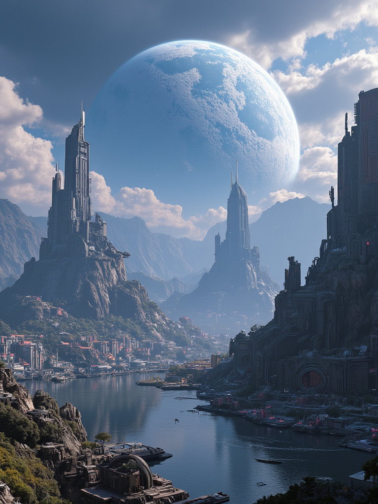 <lora:Space_Worlds_01__Poetic_flux_beta:1> sw01p_flux, beautiful landspace, islands, huge detailed planet, cyberpunk,