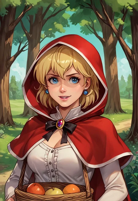 score_9, score_8_up, score_7_up, source_anime,
, (best quality) , (highly detailed) ,masterpiece ,absurdres ,detailed face ,beautiful face ,
<lora:pony_xl_Hildegard:0.8>,Hildegard,score_9,score_8_up,1girl,female,kawaii,solo,short hair,earrings blond hair
,<lora:alice-cosplay-ponyxl-lora-<lora:little-red-riding-hood-cosplay-ponyxl-lora-nochekaiser:1>, littleredridinghoodcosplay little red riding hood \(grim\) \(cosplay\), red hood, basket, hooded capelet, red capelet, holding basket, red cloak, hood,, (portrait, upper body), solo focus, seductive smile, looking at viewer, forest, tree <lora:NidaleeLoLXLv2:0.8>
OverallDetail